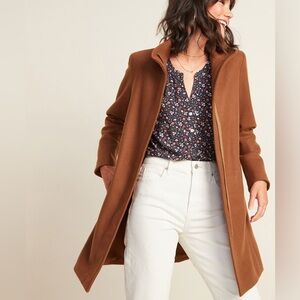 Old Navy Soft-Brushed Funnel Neck Coat